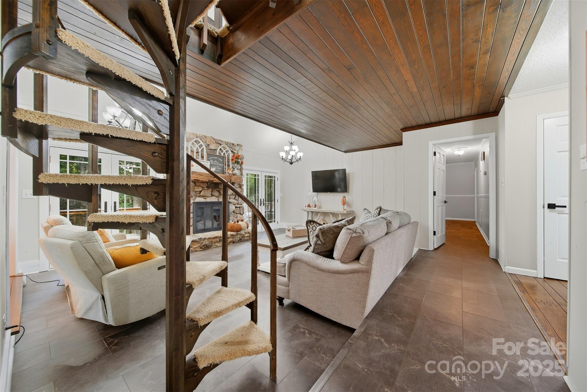 507 6th Avenue Northeast Conover, NC 28613 - Photo 8 of 48 a living room with furniture and a glass door shower