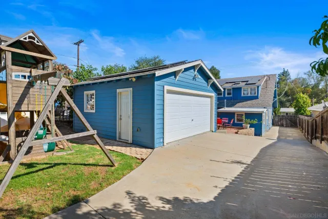a house view with a backyard space