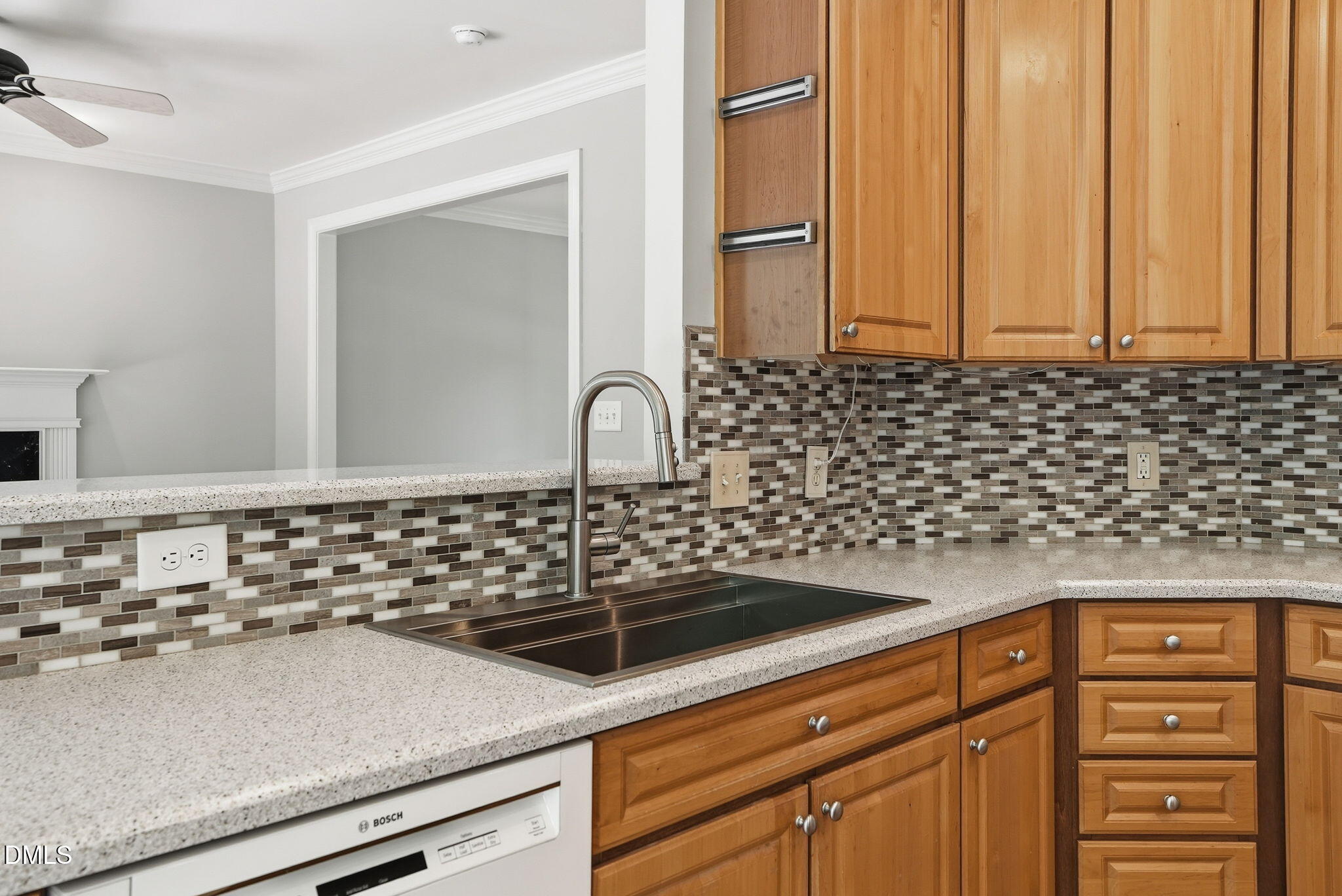 7 Morgans Ridge Lane Durham, NC 27707 - Photo 27 of 75 a bathroom with a granite countertop sink and a black white cabinet