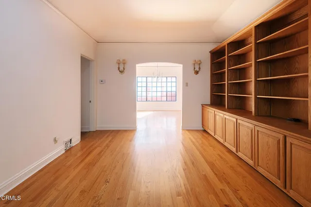 a view of a room with a staircase