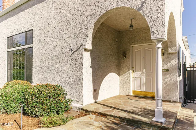 a front view of a house