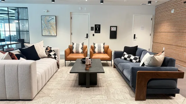 a dining table chair in a room