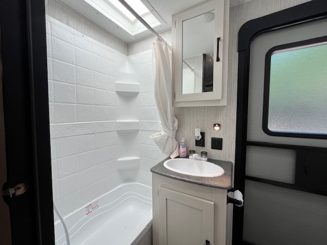 2795 East 28th Road Marseilles, IL 61341 - Photo 30 of 70 a bathroom with a sink a toilet and shower