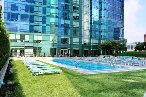 a view of a tall building