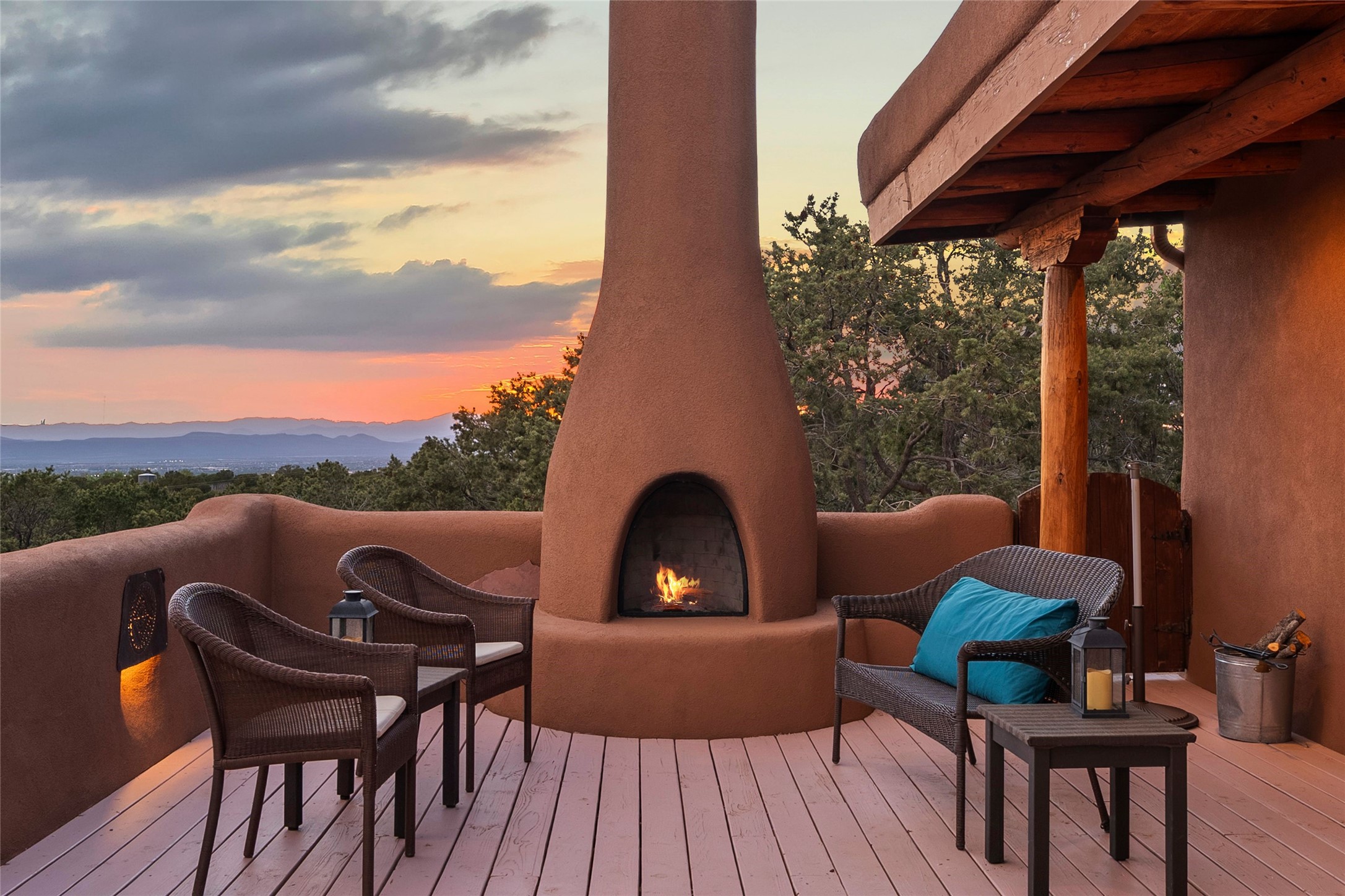 15 Cielo Cumbre Road Santa Fe, NM 87505 - Photo 11 of 20 Upper Deck with View