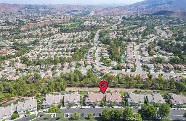 a view of city and mountain
