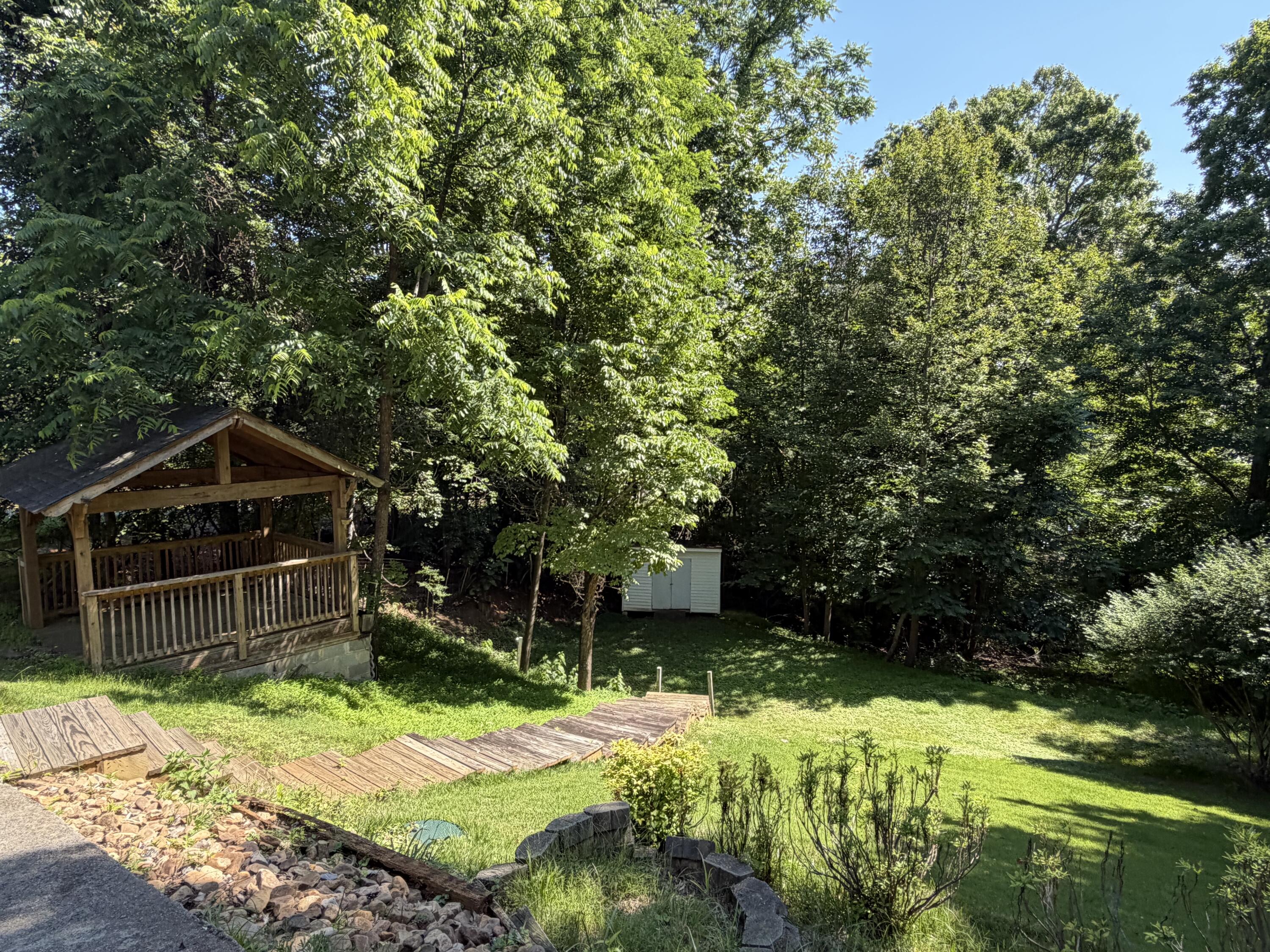 100 River Creek Road Wirtz, VA 24184 - Photo 29 of 32 Covered gazebo and storage shed