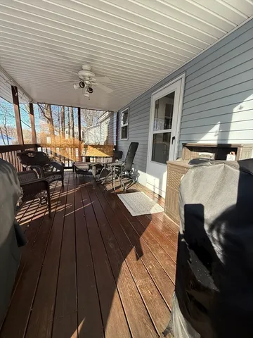 a view of a chairs and table in the patio