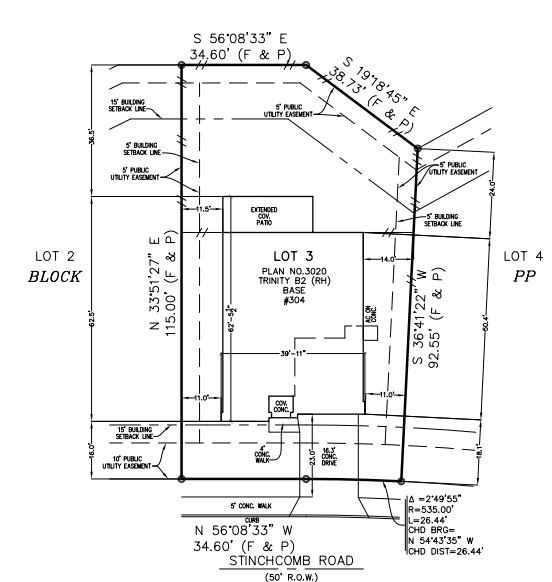 304 Stinchcomb Road Hutto, TX 78634 - Photo 17 of 23 304 Stinchcomb Road preliminary plot plan