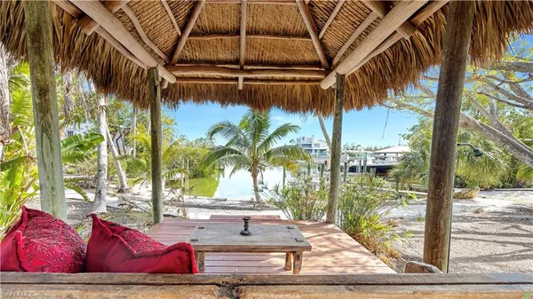 a view of outdoor space with seating area