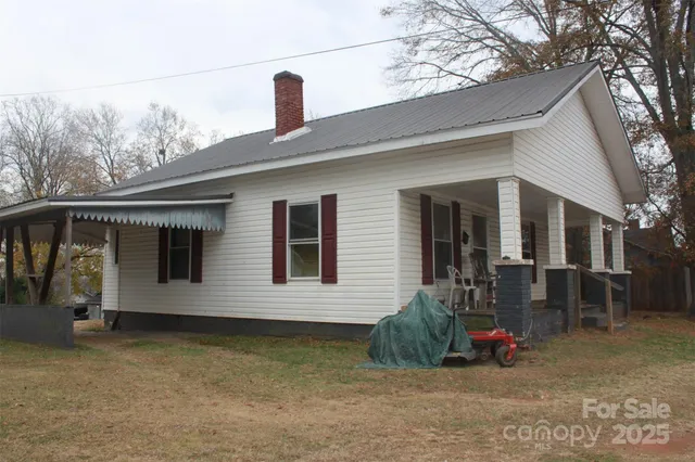 a view of a house with a patio