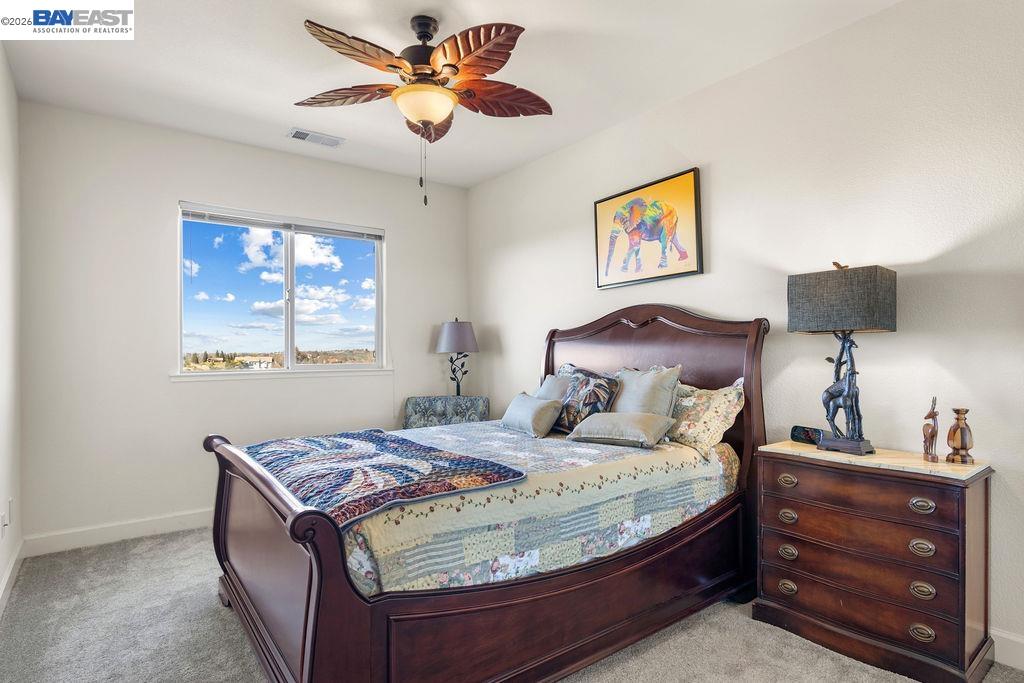1105 Paradise Peak Road Valley Springs, CA 95252 - Photo 26 of 52 a bedroom with a bed and a chandelier
