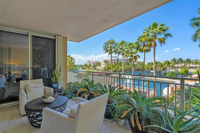 a view of lake from a balcony