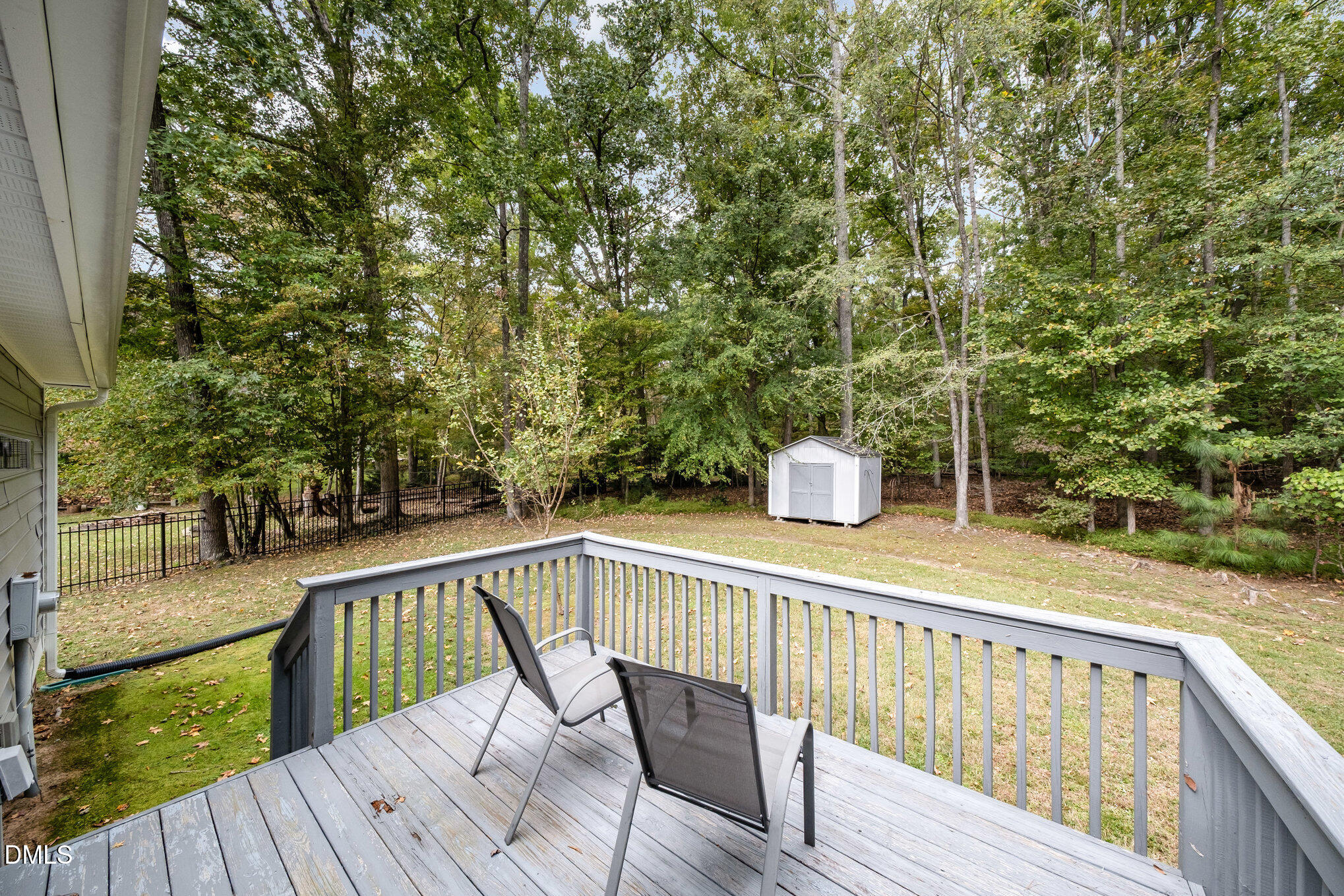 7 Neptune Court Durham, NC 27712 - Photo 31 of 39 a view of deck with furniture and trees