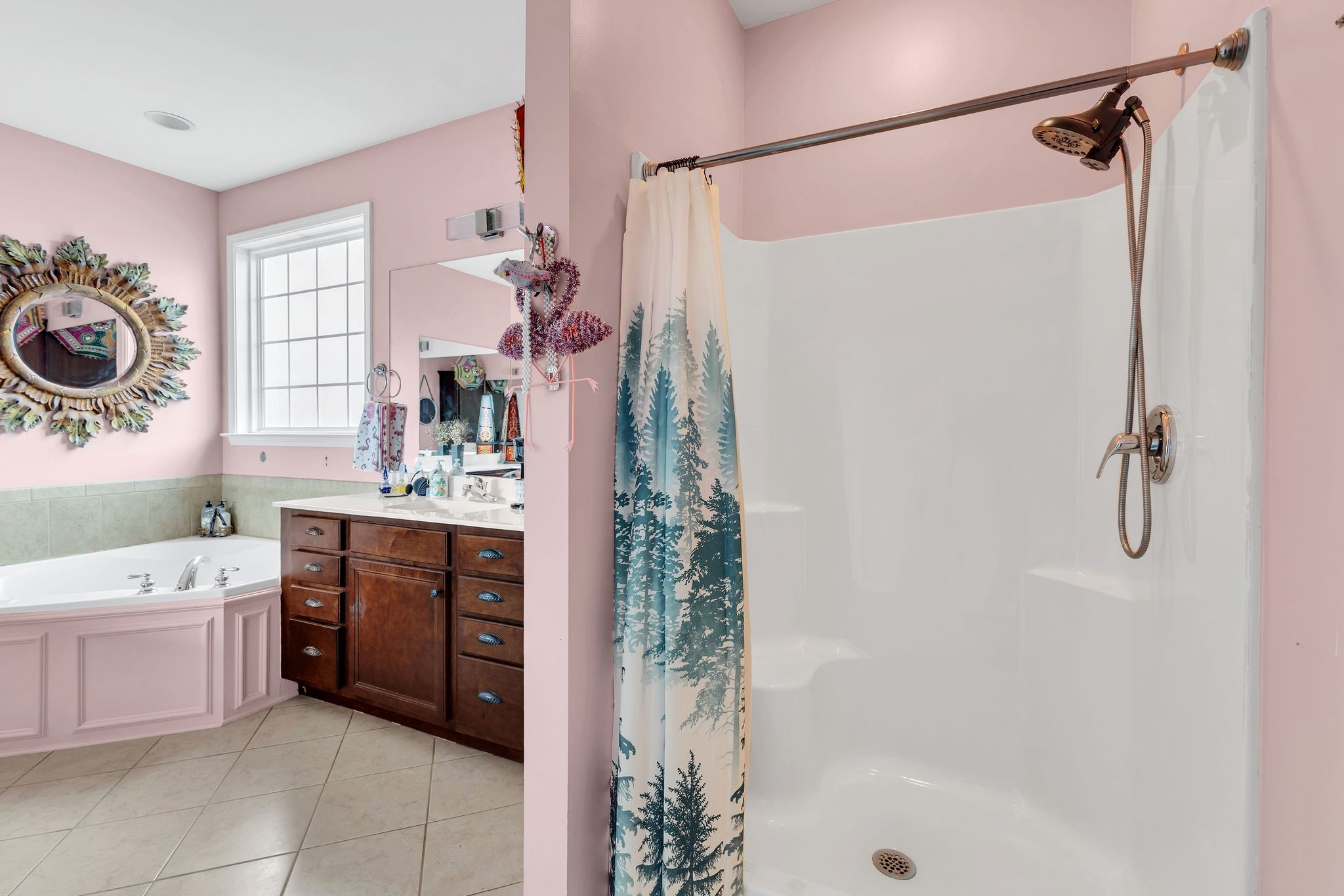 1726 Splash Place Murfreesboro, TN 37130 - Photo 17 of 42 a bathroom with a sink a tub and a shower