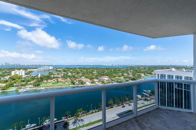 a view of a city from a balcony