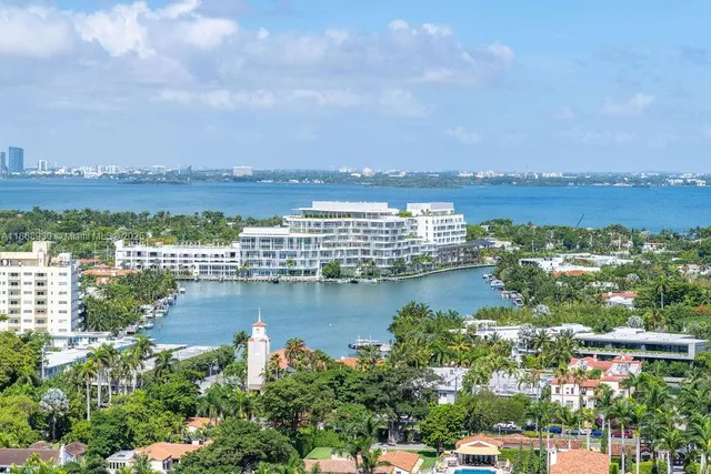 a view of a city with lake