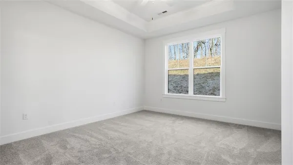 an empty room with a window