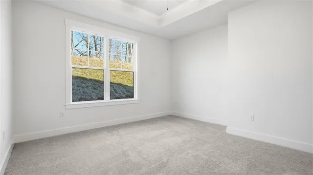 an empty room with a window