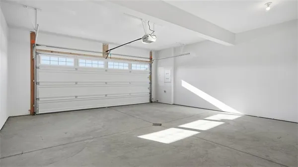a view of a garage
