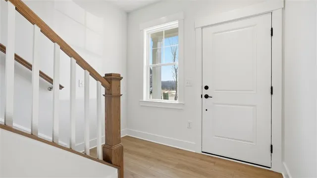 a view of front door with hallway