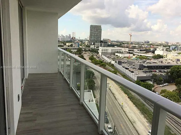 a view of city from balcony