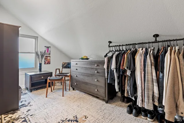 a view of a park with slide