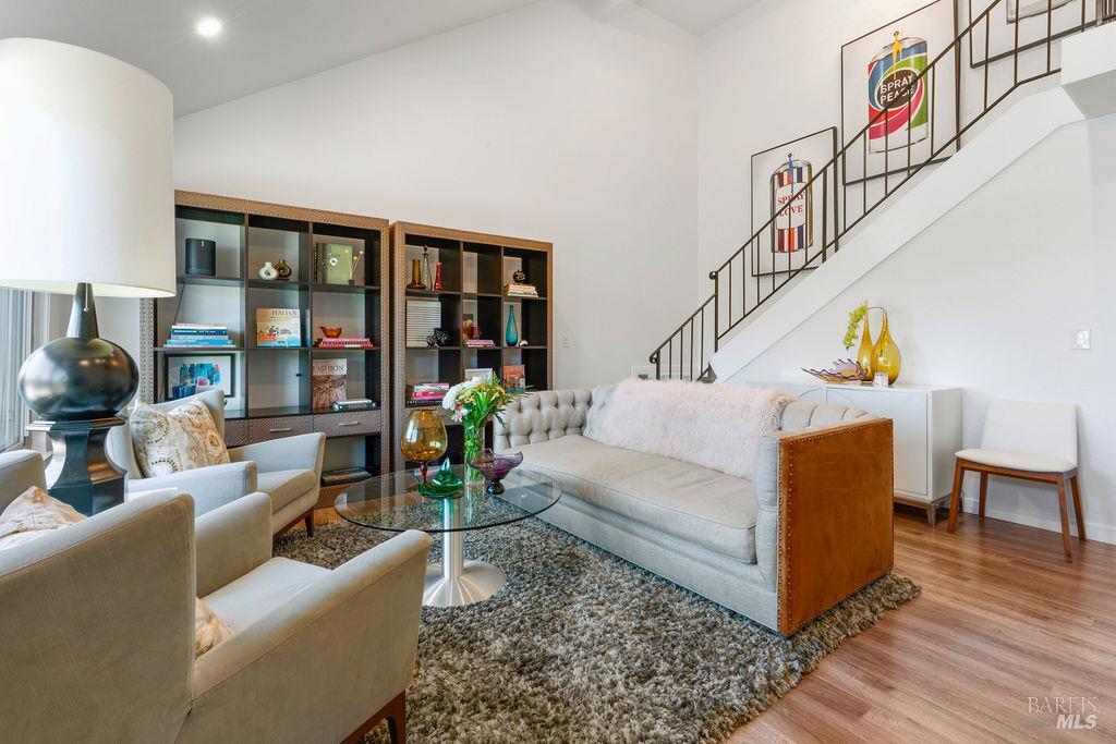 8633 Lancaster Drive Rohnert Park, CA 94928 - Photo 3 of 67 Dramatic vaulted ceiling living room. Newer energy efficient windows throughout.