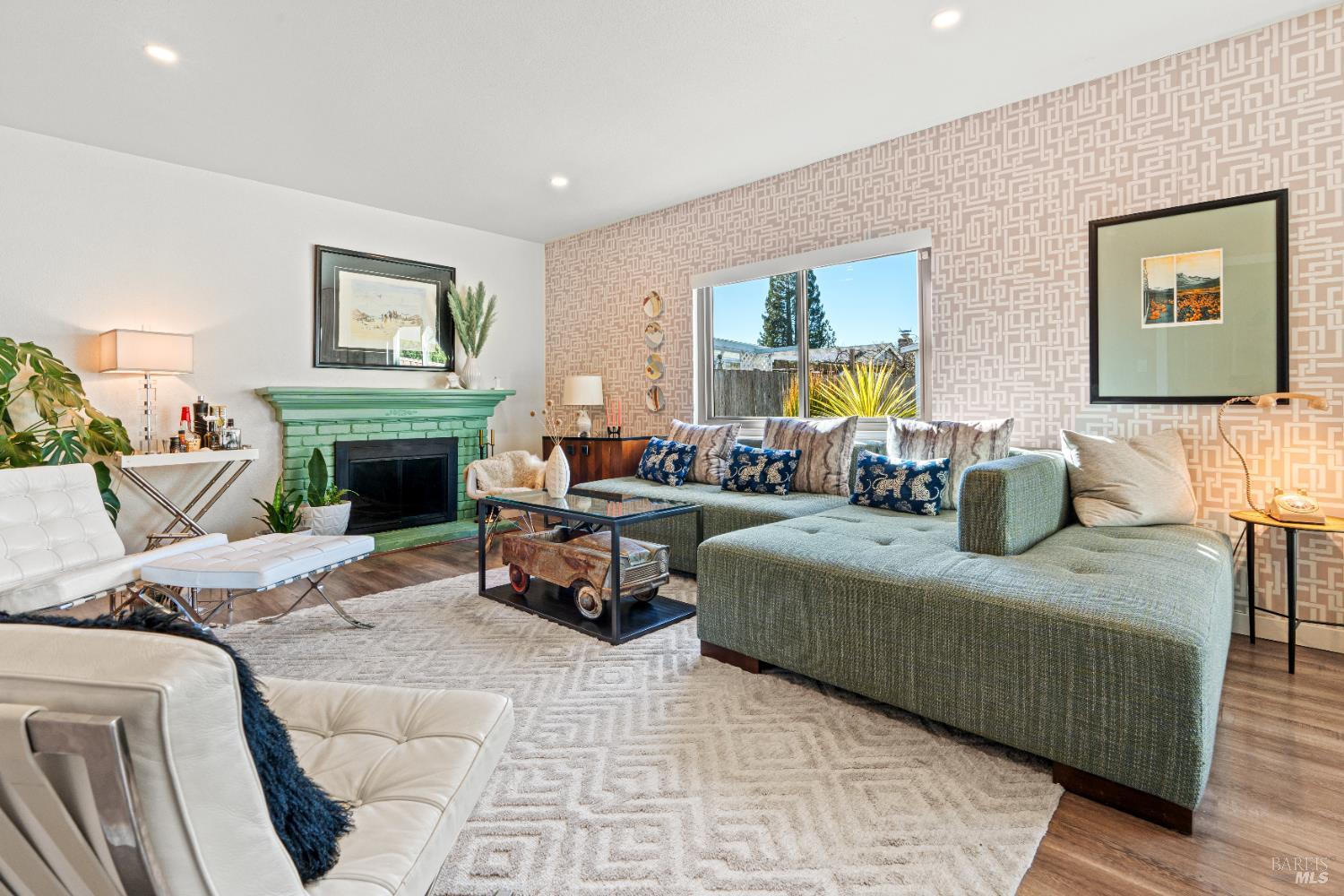 8633 Lancaster Drive Rohnert Park, CA 94928 - Photo 34 of 66 a living room with furniture and a fireplace