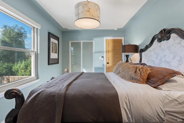 a view of a park with a slide