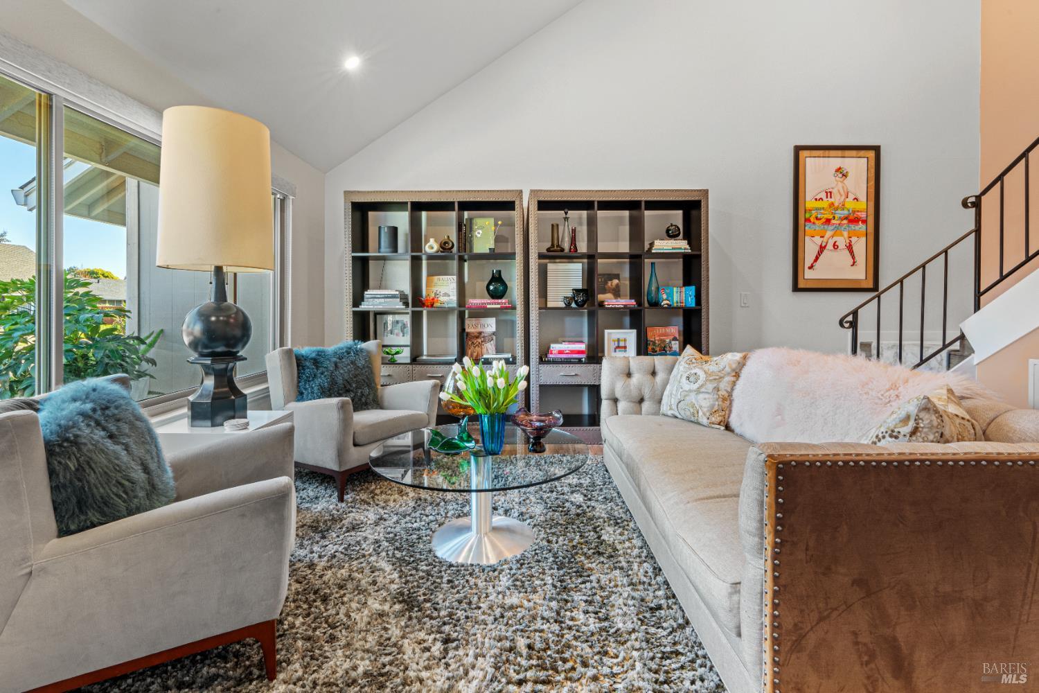 8633 Lancaster Drive Rohnert Park, CA 94928 - Photo 62 of 67 Dramatic vaulted ceiling living room. Newer energy efficient windows throughout.