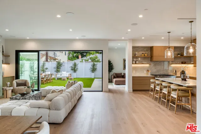 a view of kitchen with furniture and window