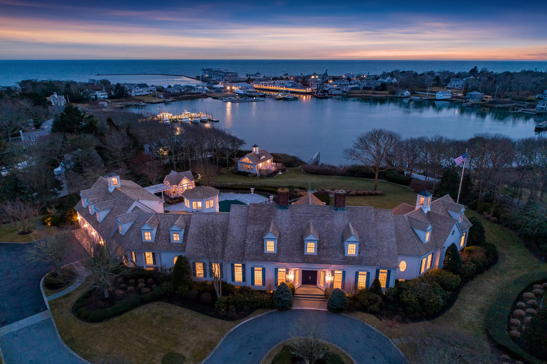 60 Harbor Road Harwich Port, MA 02646 - Photo 41 of 47 Twilight Aerial