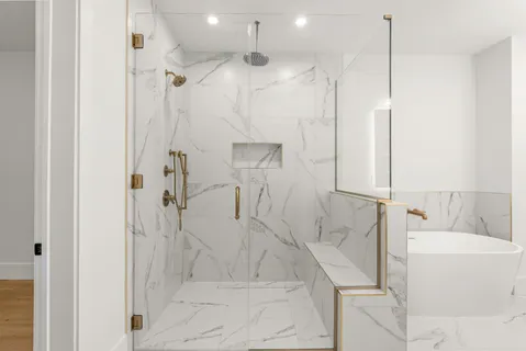 front view of a building with a yard