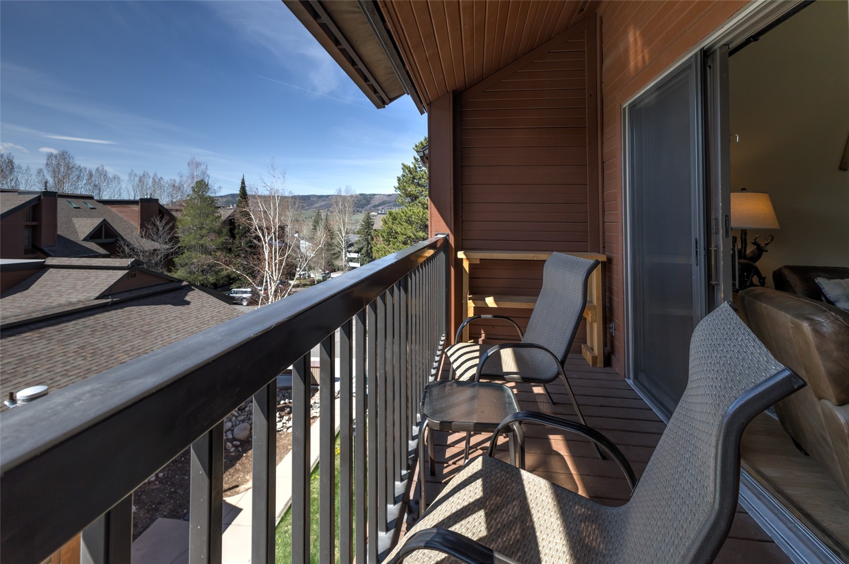2025 Walton Creek Road, Unit 308 Steamboat Springs, CO 80487 - Photo 13 of 34 a view of balcony with furniture