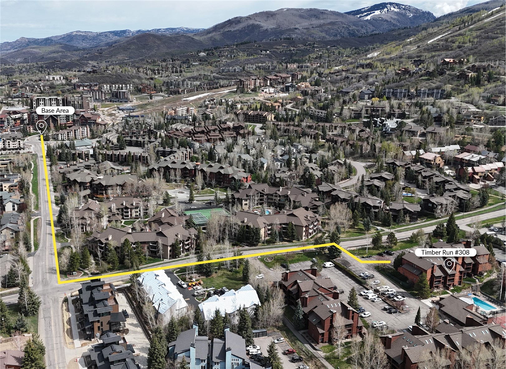 2025 Walton Creek Road, Unit 308 Steamboat Springs, CO 80487 - Photo 34 of 34 an aerial view of a city