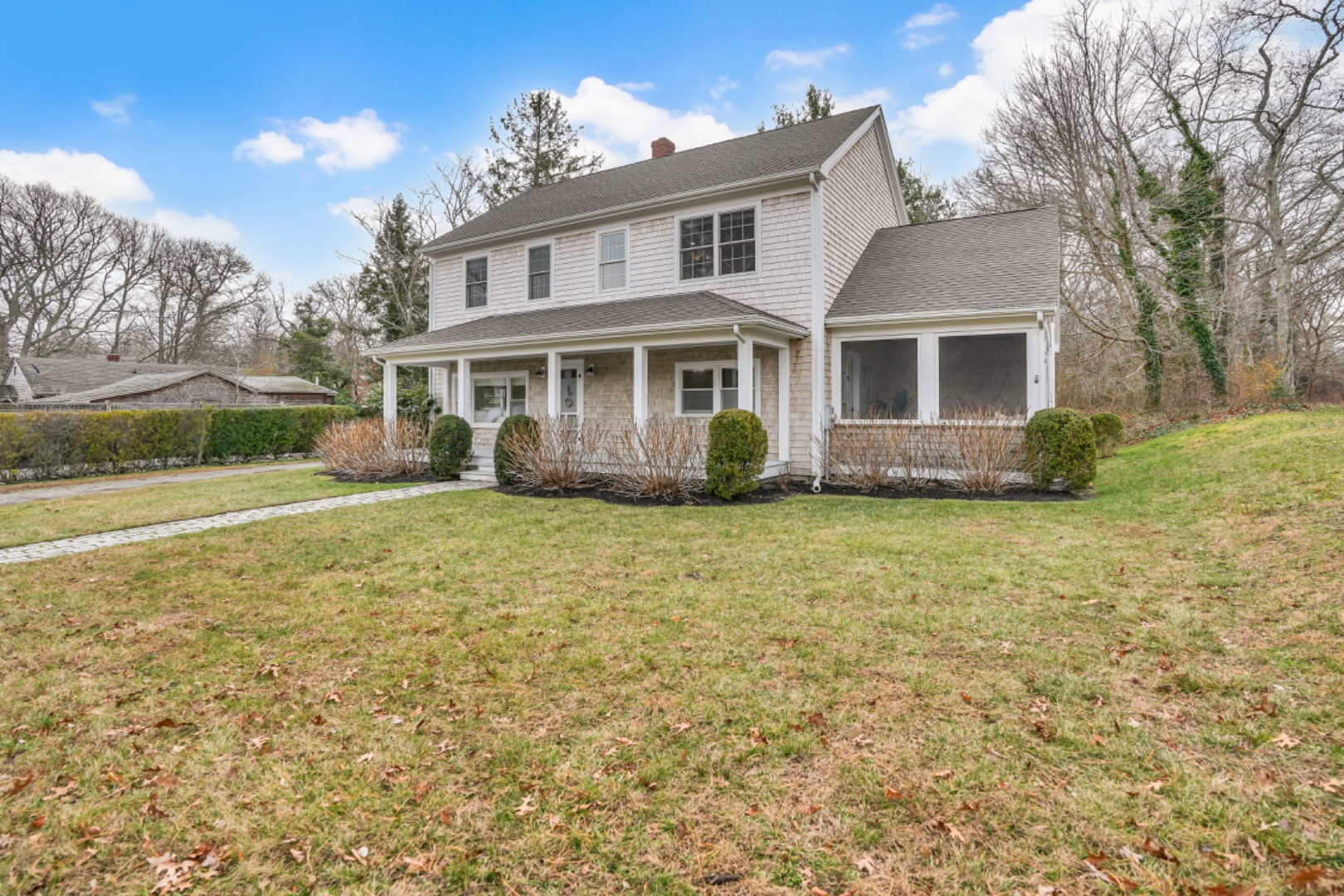 54 Lake Street Vineyard Haven, MA 02568 - Photo 29 of 30 a front view of house with yard and trees around