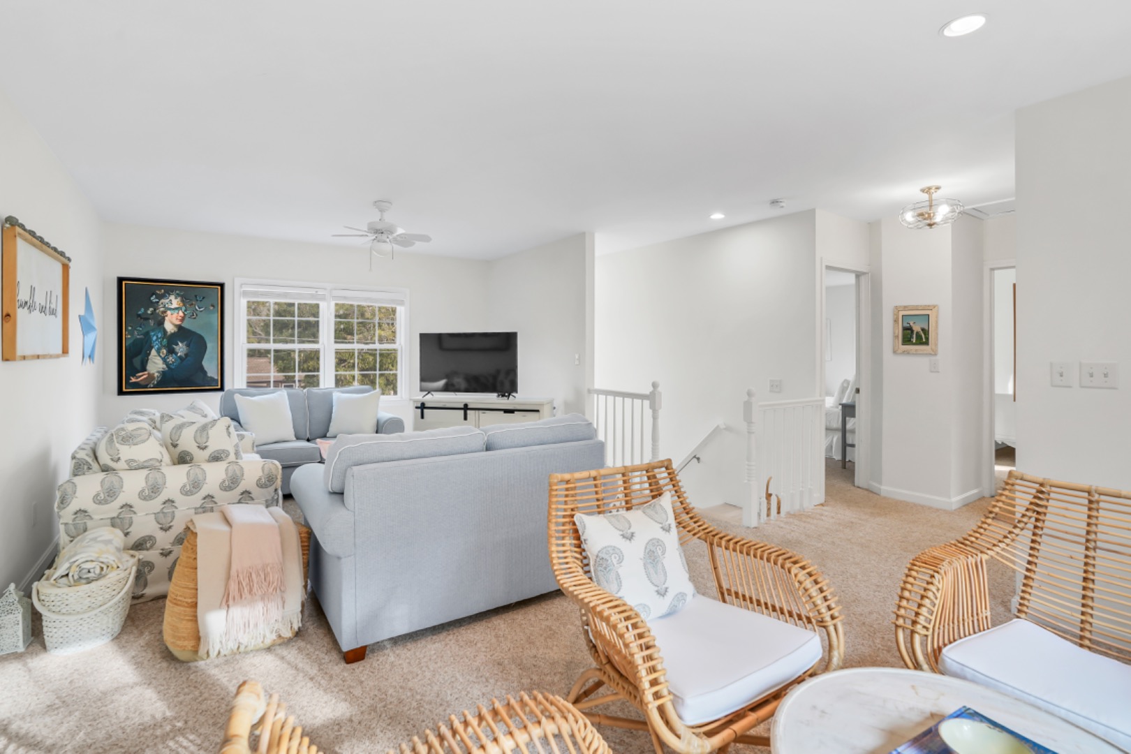 54 Lake Street Vineyard Haven, MA 02568 - Photo 9 of 30 a living room with furniture and a flat screen tv