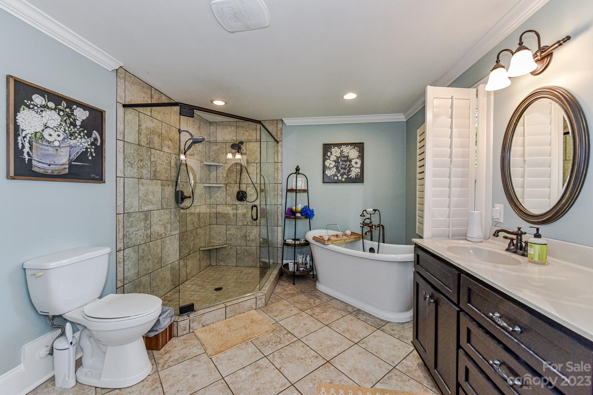 1050 Ben Black Road Midland, NC 28107 - Photo 22 of 48 a bathroom with a sink a toilet and a mirror