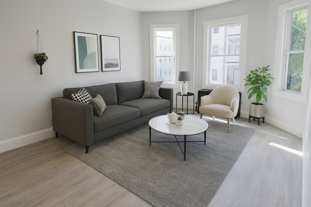 22 Browning Avenue, Unit 2 Boston, MA 02124 - Photo 3 of 10 a living room with furniture and a potted plant