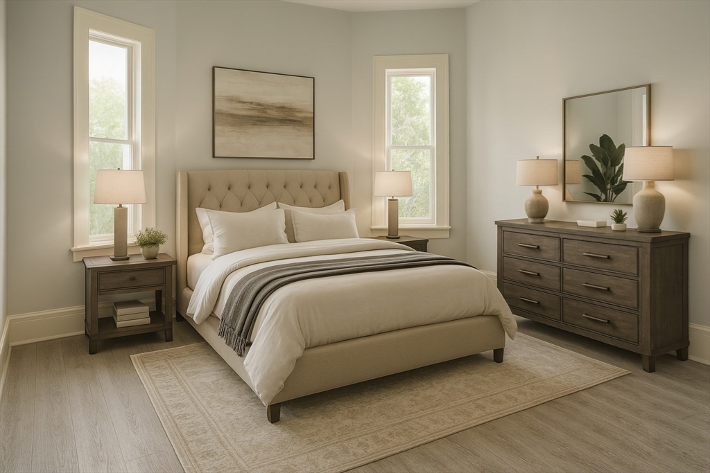 22 Browning Avenue, Unit 2 Boston, MA 02124 - Photo 6 of 10 a bedroom with a bed and a dresser