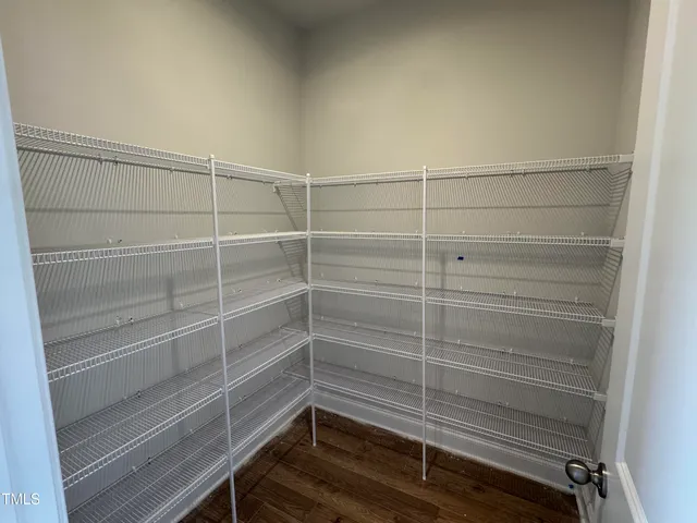 a view of a room with empty racks