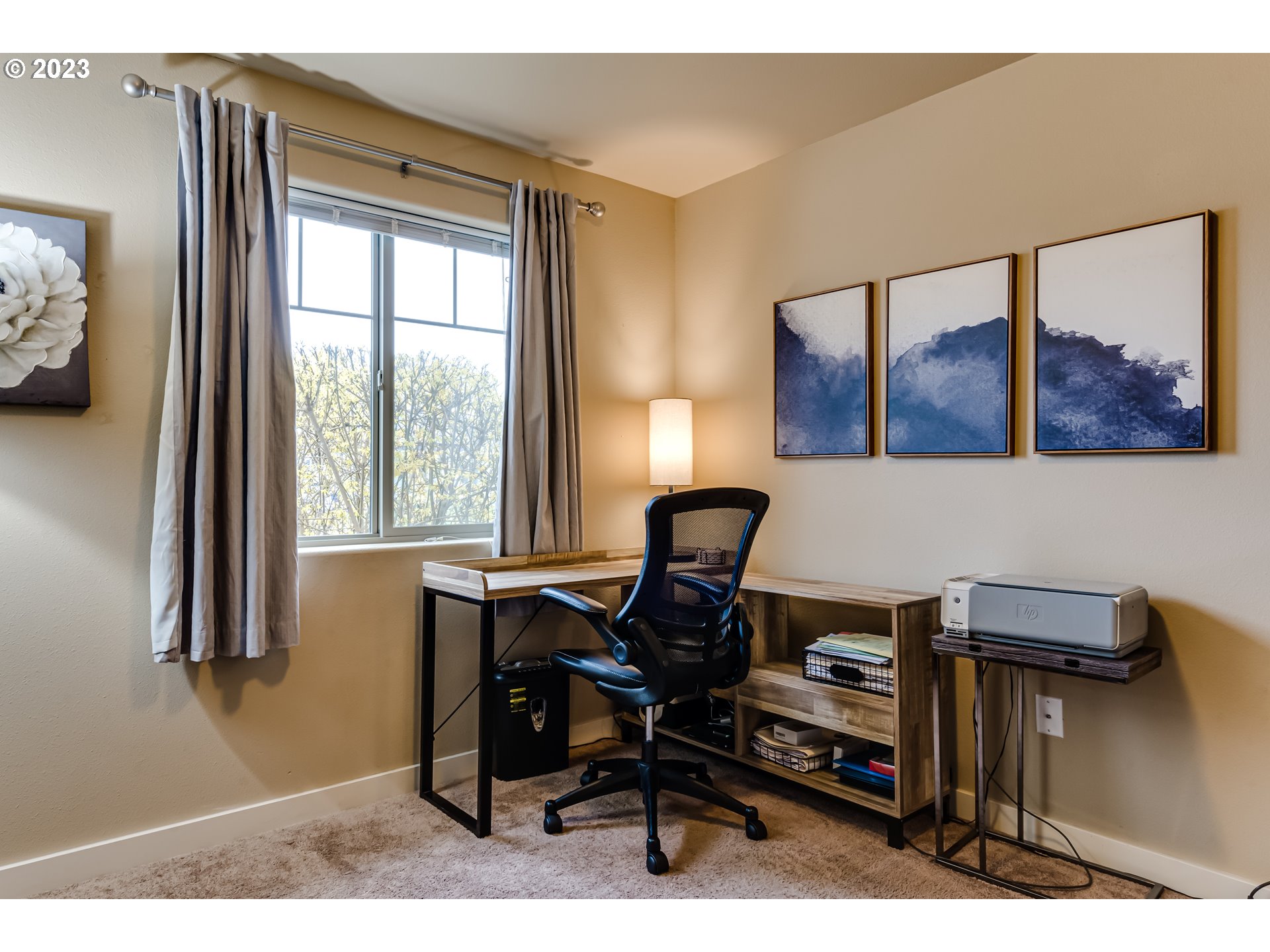 440 22nd Street Springfield, OR 97477 - Photo 29 of 31 a view of a workspace with furniture and a window