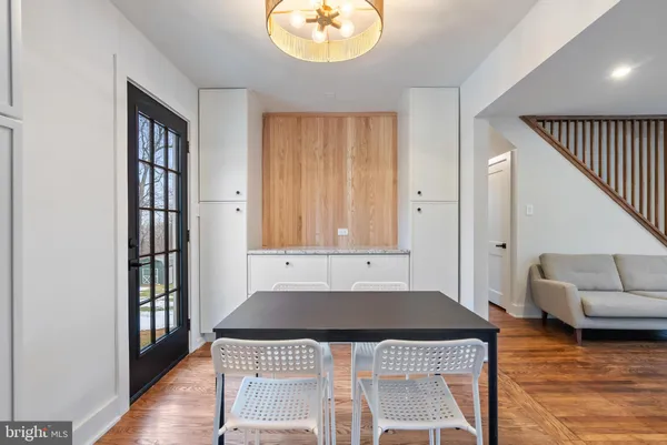 a living room with a couch and a table