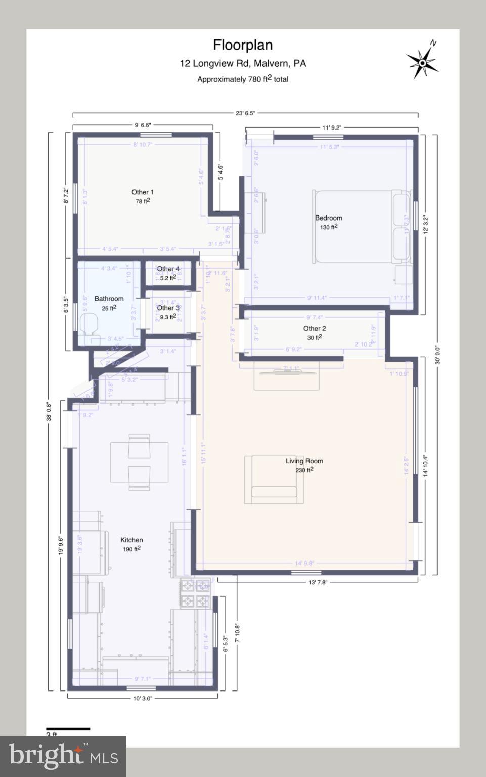 12 Longview Road Malvern, PA 19355 - Photo 42 of 44 Detailed floor plan of a charming home.