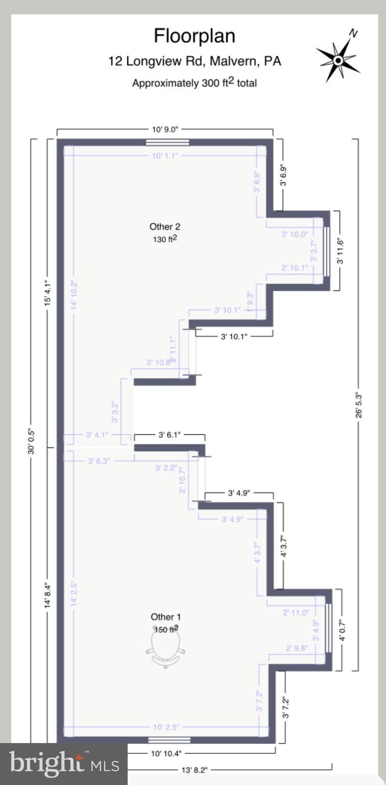 12 Longview Road Malvern, PA 19355 - Photo 43 of 44 Detailed floorplan of a residential property.