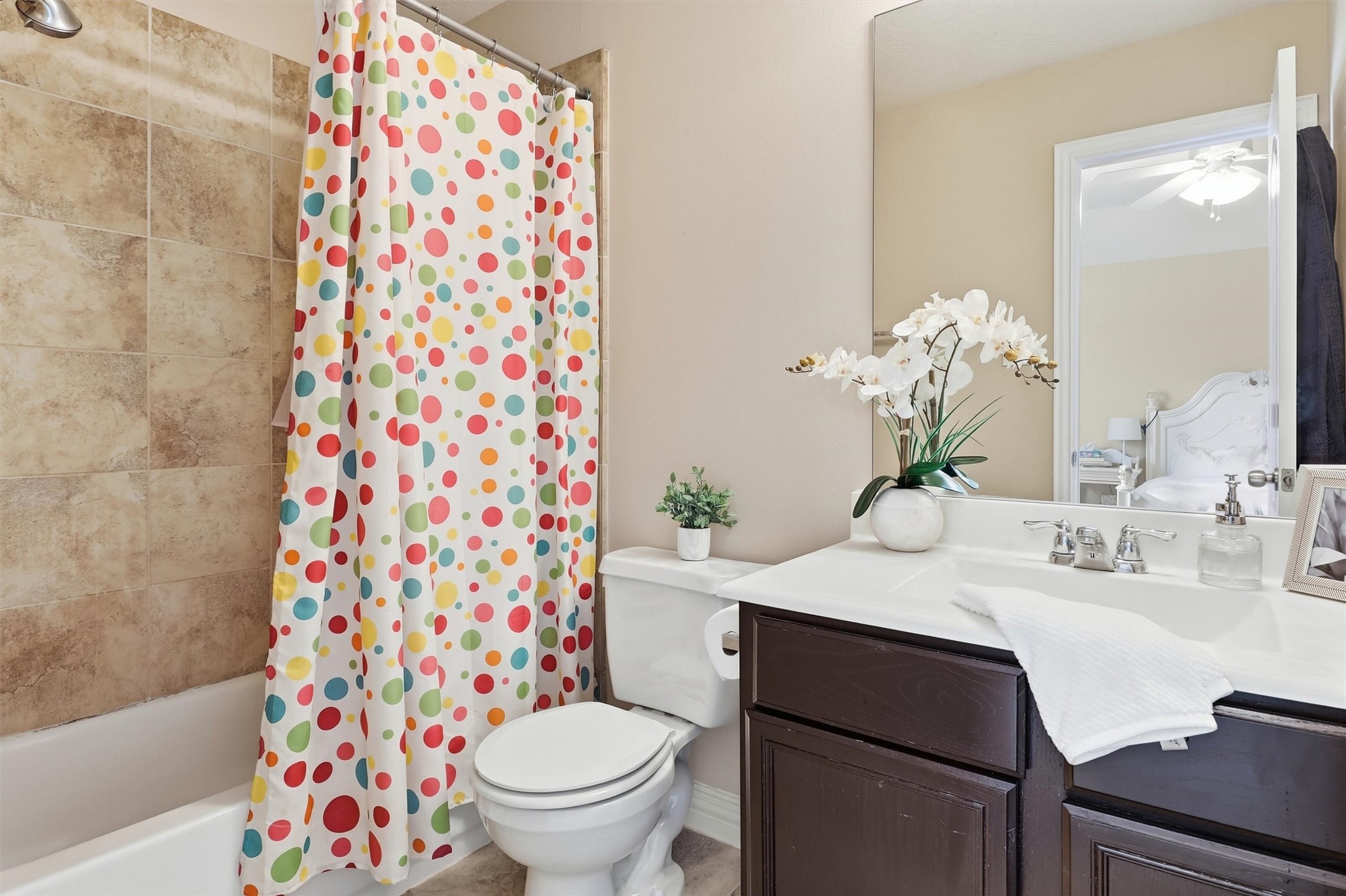 3219 Cotton Ranch Drive Katy, TX 77494 - Photo 36 of 45 The additional full bathroom serves the upstairs bedrooms with a spacious vanity and classic finishes.