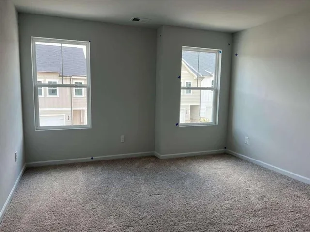 an empty room with a window