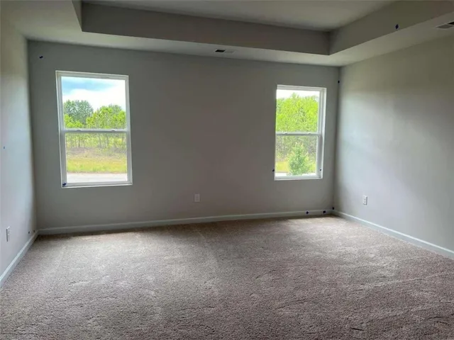 an empty room with a window