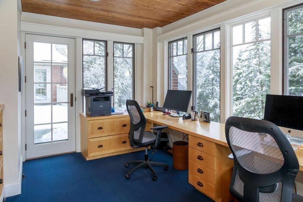27 Metacomet Road Newton, MA 02468 - Photo 8 of 22 a view of a workspace with furniture and a window